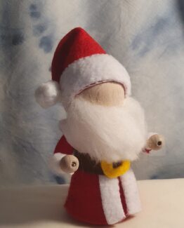 Kerstman - Pegdoll 10 cm en wolvilt